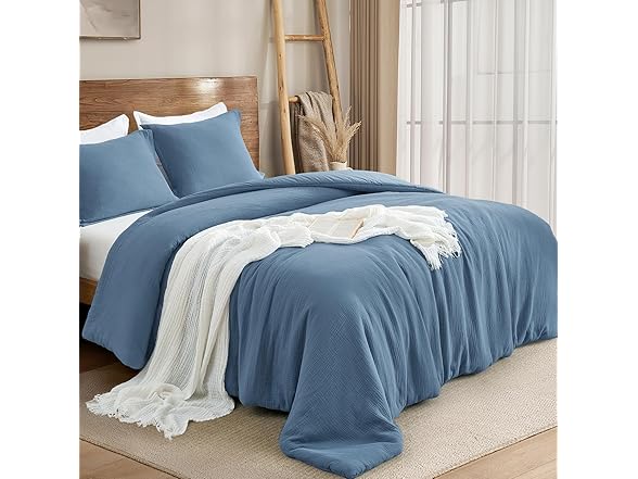 Blue Cotton Comforter Set King