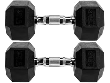 $39.99, Was $79.99, 50% Off! Signature Fitness Fitvids Dumbbell, 25lbs Pair dealfomo