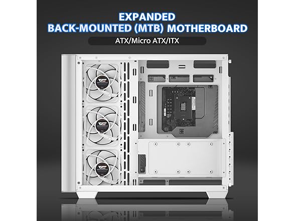 darkFlash ATX Mid-Tower PC Case, White
