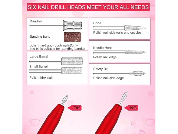 20000RPM USB Portable Nail Drill Electric Nail File Set