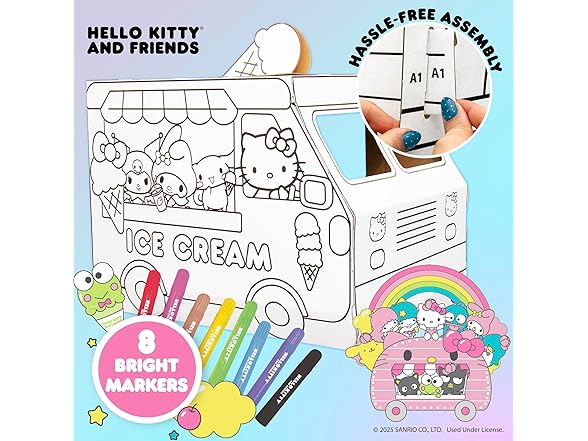 Hello Kitty and Friends Create & Color Ice Cream Truck Playhouse