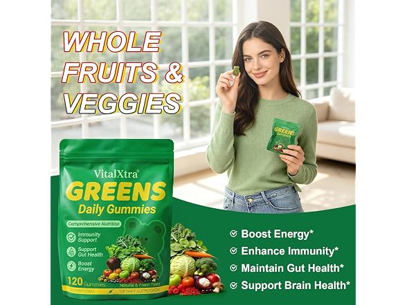 VitalXtra Adult Greens Gummies