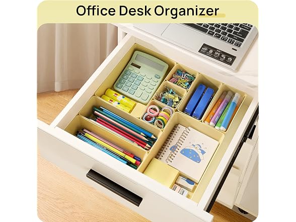 Vtopmart Beige 25 PCS Plastic Drawer Organizer