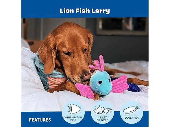 Barkbox Lion Fish Larry Dog Toy | Plush