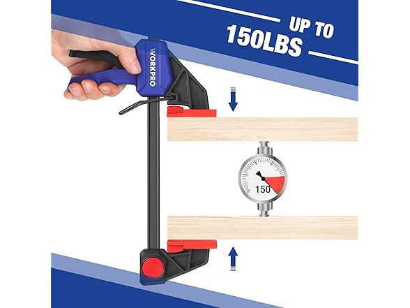 WORKPRO Bar Clamps for Woodworking Blue