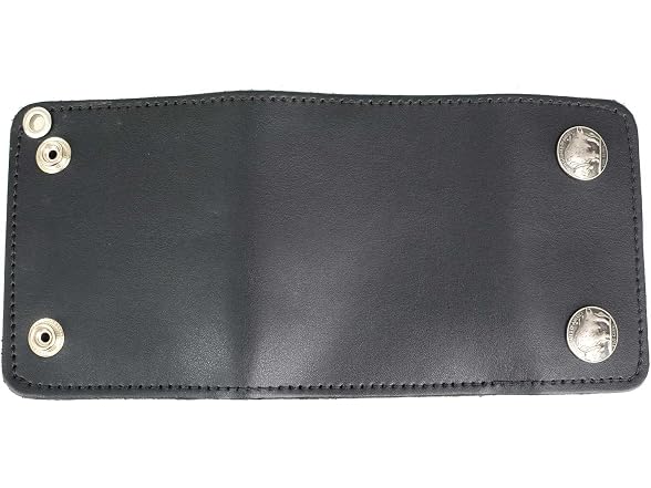 Milwaukee Leather Men's Genuine Leather Tri-Fold Biker Wallet
