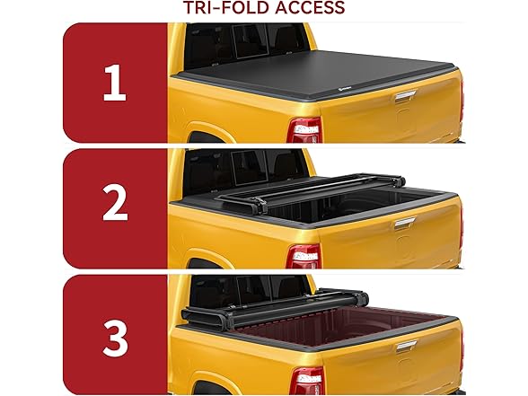 Tri-Fold Tonneau Cover Dodge Ram 5.7ft