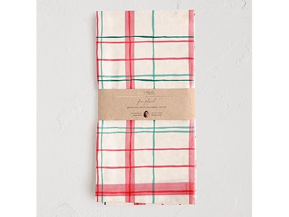 Minted Plaid Tea Towel Set of 2
