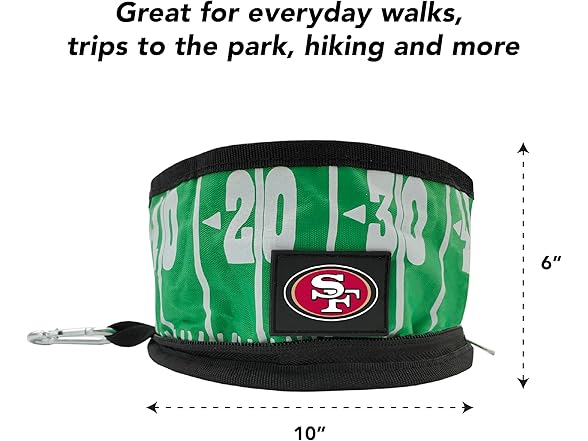 Pets First NFL Collapsible Pet Bowl