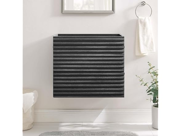 24 in. Render WALL-Mount Bathroom Vanity Cabinet, Charcoal