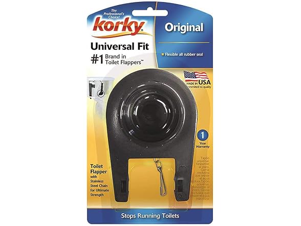 Korky 54bp Premium Flapper Tank Ball, 1.5", Black