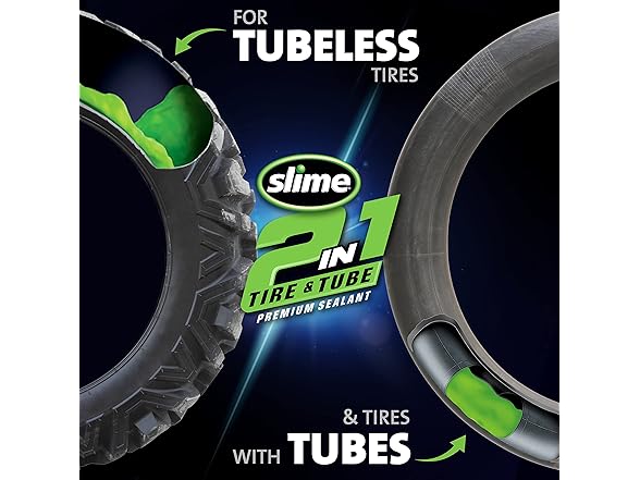 Slime 10193-6PK 2-in-1 Tire and Tube Sealant Puncture Repair Sealant