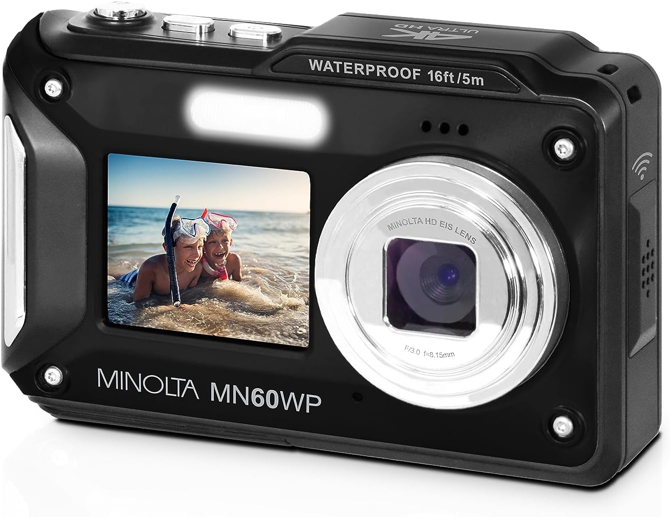 (NEW) Minolta 48MP / 4K Ultra HD Dual Screen Waterproof Digital Camera (Open Box) - Gallery 8