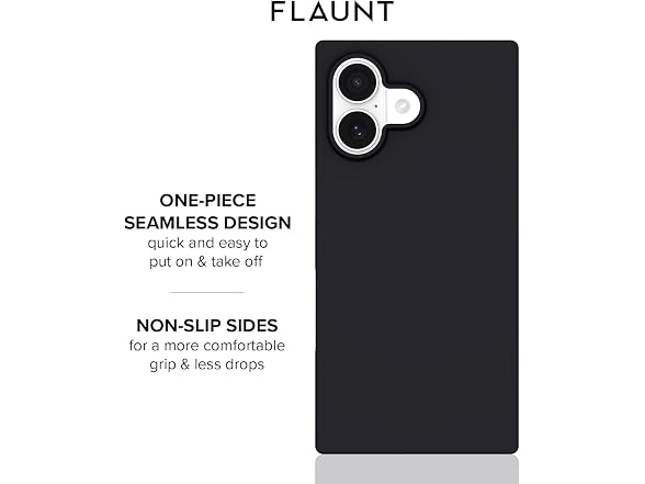 FLAUNT Black Protective Case, iPhone 17