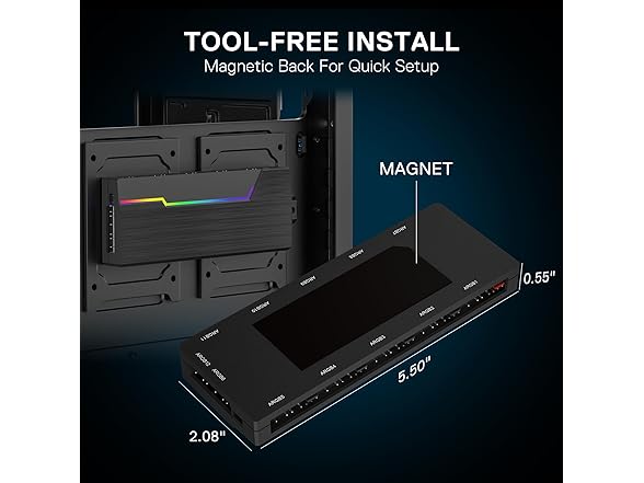 Redragon GCP09 ARGB and PWM Fan Hub Controlle