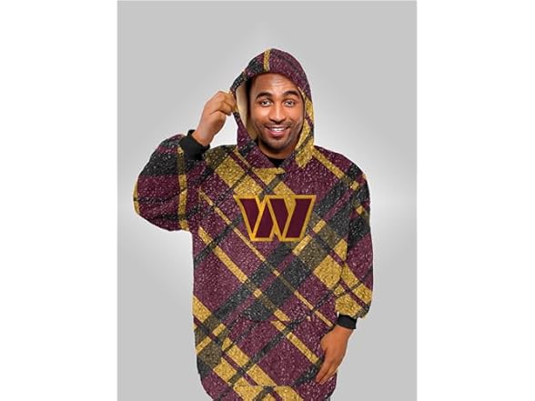 NFL Sherpa Flannel Hoodie Blanket - Choose Team