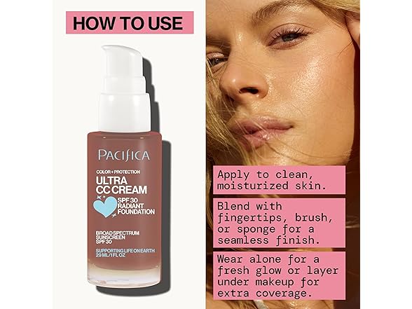 Pacifica Ultra CC Cream Radiant Foundation SPF 17 - Cool-Deep