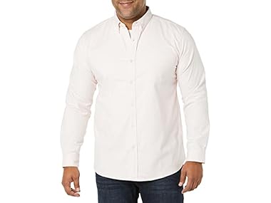 $6.99, Was $22.90, 69% Off! Amazon Essentials Men Slim-Fit Long-Sleeve Oxford Shirt dealfomo