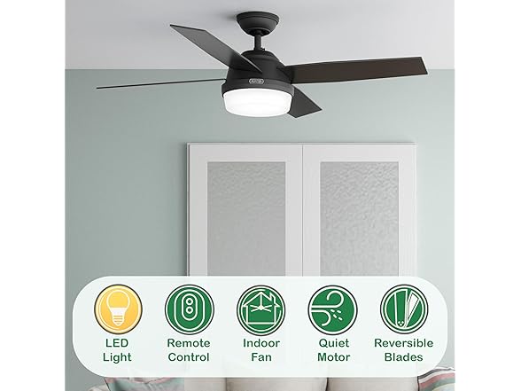 Hunter Fan 52" w/ Light Kit and Remote