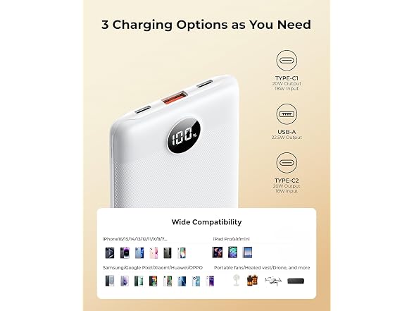 WeeFancy Mini Portable Charger, White