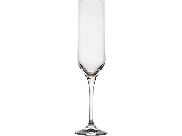 Mikasa Upton Lead-Free Champagne Flute Glasses, Set of 4, 8 Ounce