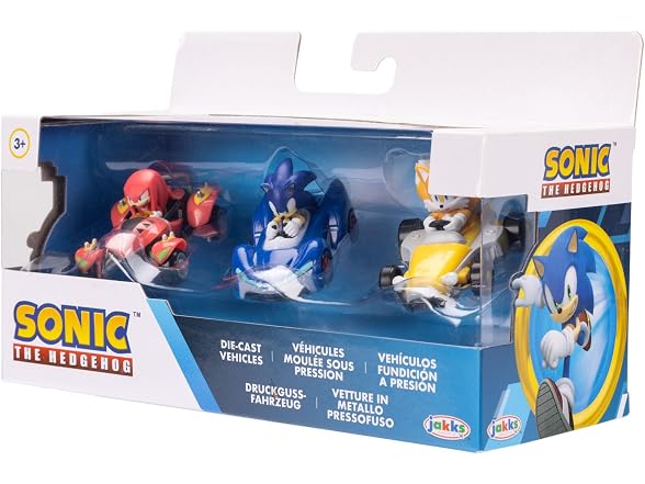 Sonic the Hedgehog 1:64 Die-cast Vehicles 3-PK