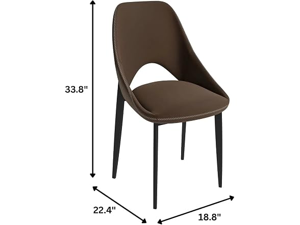Leisuremod AC48DBR Amalfi Dining Chairs