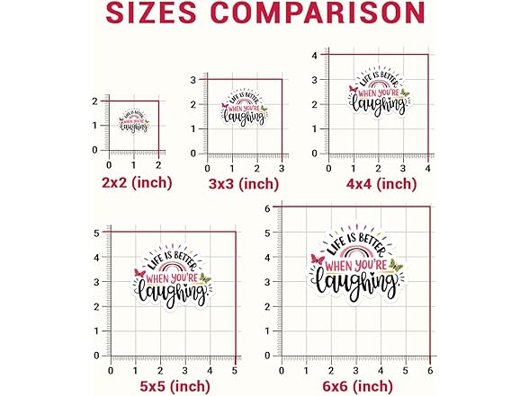 3pc Life is Better Laughing Sticker