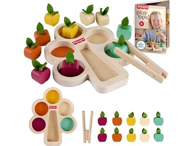$15.99 Fisher-Price Wood Montessori Toy Sorting Tree dealfomo