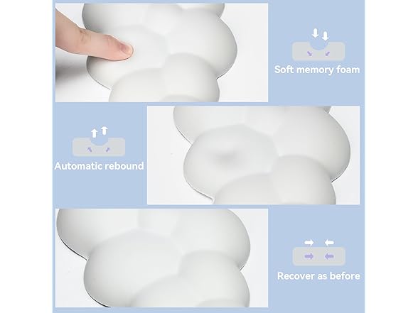 Cloud Wrist Rest for Keyboard & Mouse