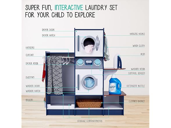 Wooden Laundry Playset