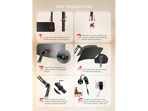 INTEO Red Light Therapy Lamp