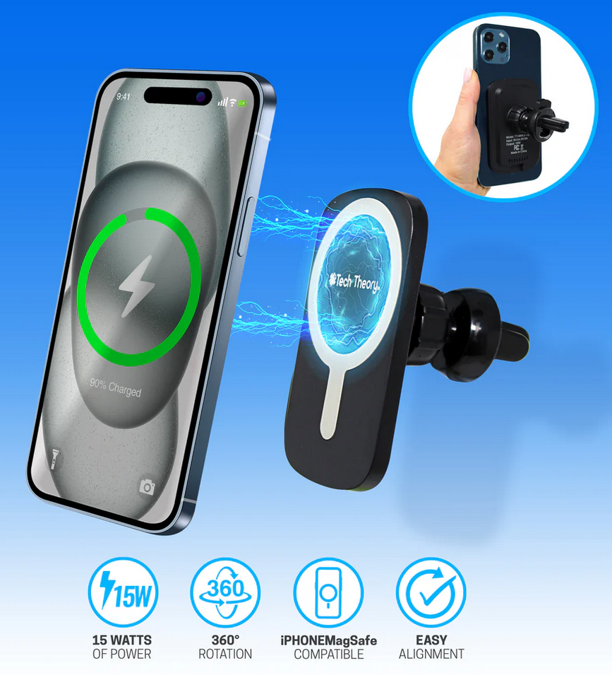 Aduro Universal Magnetic Air Vent Wireless Charger - Gallery 8