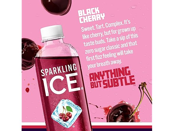 1CT Sparkling Ice, Black Cherry Sparkling Water