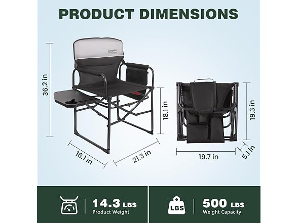 SUNNYFEEL Directors Camping Chair