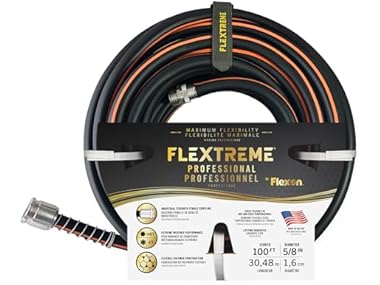 $27.99 Flexon Flextreme Pro 5/8" x 100ft Performance Rubber Garden Hose dealfomo