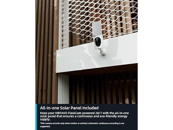 VIRTAVO SolarFlask 2K Outdoor Camera