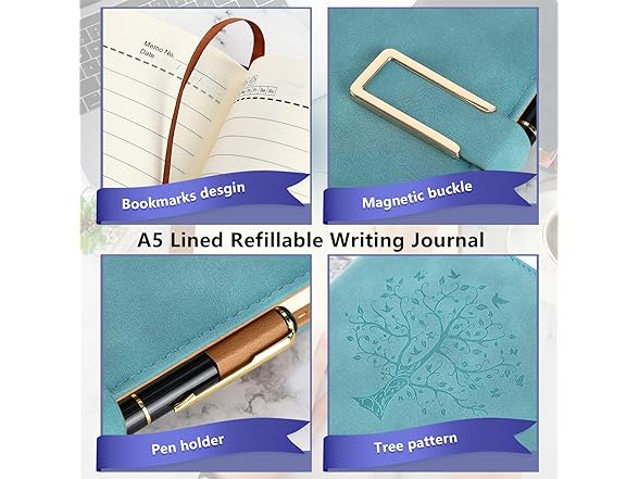 3 PC A5 Leather Journal Notebooks