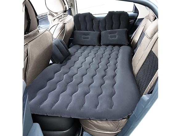 Zone Tech TA0003 Inflatable Car Travel Air Mattress Black