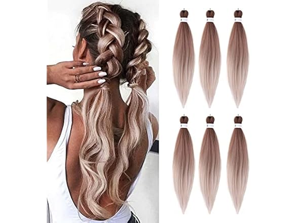 Pre-Stretched Braiding Hair 26" 6-Pack