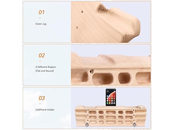 TWO STONES Rock Climbing Hangboard