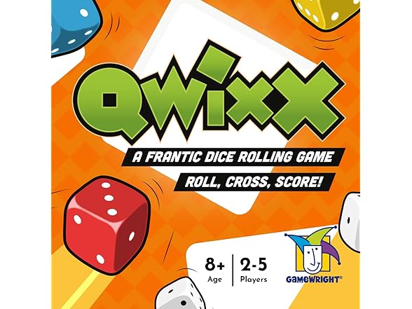 Gamewright Qwixx Fast Family Dice Game  Quick 15