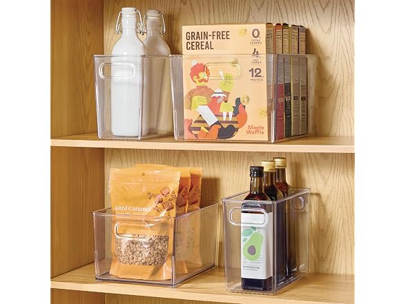 iDesign Stackable Plastic Bathroom Storage Handles-4Pk