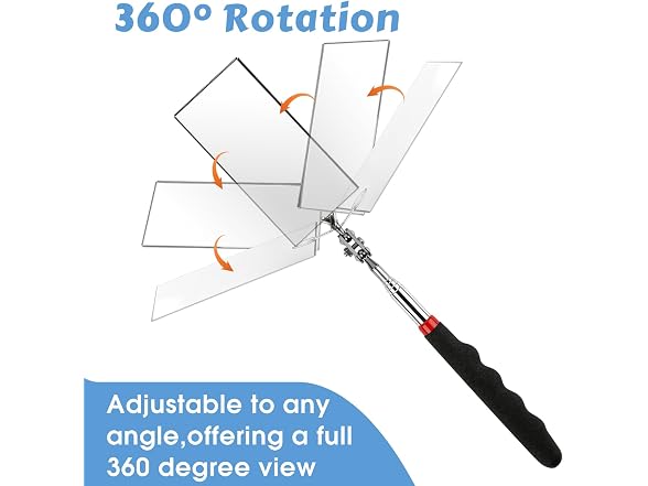 Okxiri CON-125 Telescoping Inspection Mirror 2 Pack