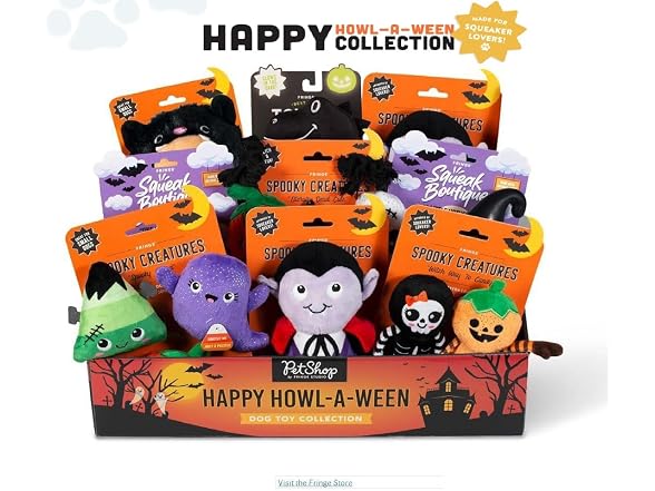 Fringe Studio Pet Toy, Ghouls Wanna Have Fun Plush Dog