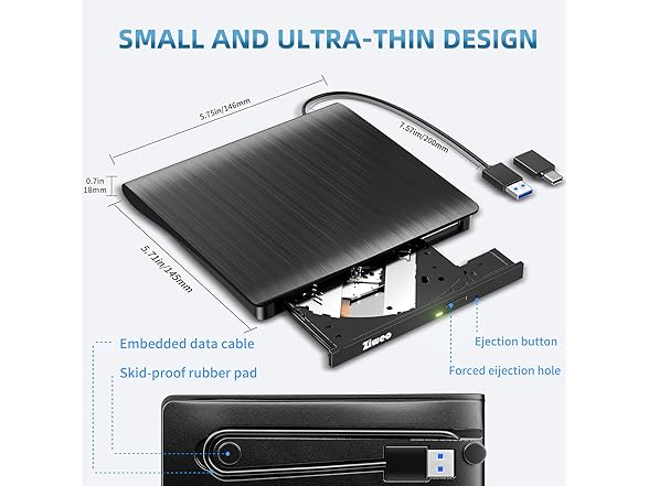 External DVD +/-RW Burner Player