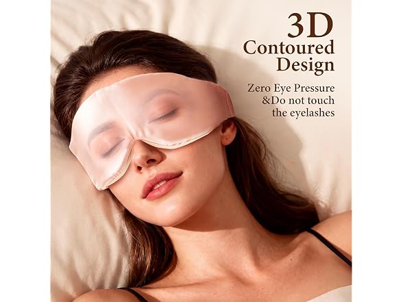 Azang Silk Sleep Mask for Women & Men, 3D