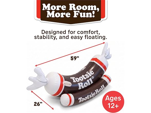 Tootsie Roll Ride On Pool Float Large