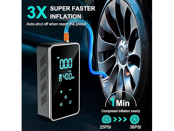 Tire Inflator Portable Air Compressor for Car Tires
