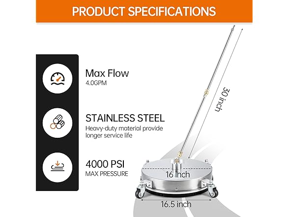 Realyou 16.5 Pressure Washer Surface